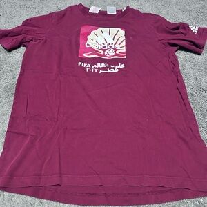adidas Maroon FIFA 2022 Short Sleeve Tee